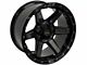 4Play 4P63 Gloss Black with Brushed Face 6-Lug Wheel; 24x12; -44mm Offset (14-18 Silverado 1500)