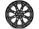 4Play 4P83 Gloss Black with Brushed Face 6-Lug Wheel; 24x12; -44mm Offset (14-18 Silverado 1500)