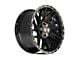 4Play Sport2.0 4PS28 Gloss Black with Brushed Face and Tinted Clear 6-Lug Wheel; 20x9; 18mm Offset (14-18 Silverado 1500)