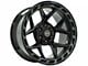 4Play 4P55 Gloss Black with Brushed Face 6-Lug Wheel; 22x10; -18mm Offset (15-20 F-150)