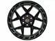 4Play 4P55 Gloss Black with Brushed Face 6-Lug Wheel; 22x10; -18mm Offset (15-20 F-150)