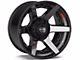 4Play 4P60 Gloss Black with Brushed Face 8-Lug Wheel; 22x10; -24mm Offset (15-19 Sierra 2500 HD)