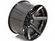 4Play 4P60 Gloss Black with Brushed Face 8-Lug Wheel; 22x10; -24mm Offset (15-19 Sierra 2500 HD)