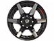 4Play 4P60 Gloss Black with Brushed Face 8-Lug Wheel; 22x10; -24mm Offset (15-19 Sierra 3500 HD SRW)