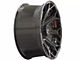 4Play 4P80R Gloss Black with Brushed Face 8-Lug Wheel; 22x12; -44mm Offset (15-19 Silverado 2500 HD)