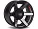 4Play 4P60 Gloss Black with Brushed Face 8-Lug Wheel; 22x10; -24mm Offset (15-19 Silverado 3500 HD SRW)