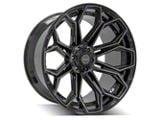 4Play 4P83 Gloss Black with Brushed Face 6-Lug Wheel; 24x12; -44mm Offset (15-20 Yukon)