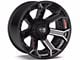 4Play 4P70 Gloss Black with Brushed Face 8-Lug Wheel; 22x12; -44mm Offset (17-22 F-350 Super Duty SRW)