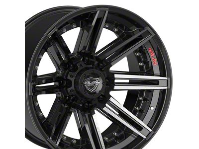 4Play 4P08 Brushed Black 8-Lug Wheel; 20x10; -24mm Offset (23-24 F-350 Super Duty SRW)