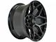 4Play 4P06 Gloss Black with Brushed Face 6-Lug Wheel; 24x12; -44mm Offset (2024 Ranger)