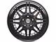 4Play 4PF8 Matte Black Center with Gloss Black Barrel 6-Lug Wheel; 20x9; 0mm Offset (2024 Ranger)