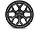 4Play 4P06 Gloss Black with Brushed Face 5-Lug Wheel; 22x10; -18mm Offset (94-01 RAM 1500)