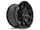 4Play 4P08 Gloss Black with Brushed Face 5-Lug Wheel; 22x12; -44mm Offset (94-01 RAM 1500)