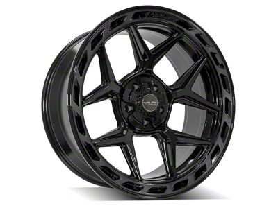 4Play 4P55 Gloss Black with Brushed Face 5-Lug Wheel; 22x10; -18mm Offset (94-01 RAM 1500)