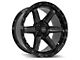 4Play 4P63 Gloss Black with Brushed Face 5-Lug Wheel; 22x10; -18mm Offset (94-01 RAM 1500)