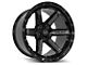 4Play 4P63 Gloss Black with Brushed Face 5-Lug Wheel; 22x12; -44mm Offset (94-01 RAM 1500)