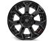 4Play 4P70 Gloss Black with Brushed Face 5-Lug Wheel; 22x12; -44mm Offset (94-01 RAM 1500)