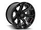 4Play 4P70 Gloss Black with Brushed Face 5-Lug Wheel; 22x12; -44mm Offset (94-01 RAM 1500)