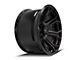 4Play 4P70 Gloss Black with Brushed Face 5-Lug Wheel; 22x12; -44mm Offset (94-01 RAM 1500)