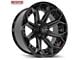 4Play 4P80R Gloss Black with Brushed Face 5-Lug Wheel; 22x10; -24mm Offset (94-01 RAM 1500)