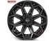 4Play 4P80R Gloss Black with Brushed Face 5-Lug Wheel; 22x10; -24mm Offset (94-01 RAM 1500)