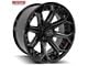 4Play 4P80R Gloss Black with Brushed Face 5-Lug Wheel; 22x10; -24mm Offset (94-01 RAM 1500)