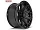 4Play 4P80R Gloss Black with Brushed Face 5-Lug Wheel; 22x10; -24mm Offset (94-01 RAM 1500)