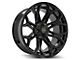 4Play 4P83 Gloss Black with Brushed Face 5-Lug Wheel; 22x10; -18mm Offset (94-01 RAM 1500)