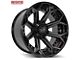 4Play 4P83 Gloss Black with Brushed Face 5-Lug Wheel; 22x12; -44mm Offset (94-01 RAM 1500)