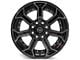 4Play 4P70 Gloss Black with Brushed Face 8-Lug Wheel; 22x10; -24mm Offset (94-02 RAM 2500)