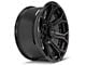 4Play 4P70 Gloss Black with Brushed Face 8-Lug Wheel; 22x10; -24mm Offset (94-02 RAM 2500)