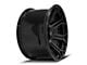 4Play 4P70 Gloss Black with Brushed Face 8-Lug Wheel; 22x12; -44mm Offset (94-02 RAM 2500)