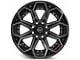 4Play 4P80R Gloss Black with Brushed Face 8-Lug Wheel; 22x10; -24mm Offset (94-02 RAM 2500)