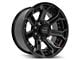 4Play 4P70 Gloss Black with Brushed Face 8-Lug Wheel; 20x10; -24mm Offset (94-02 RAM 3500 SRW)