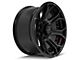 4Play 4P70 Gloss Black with Brushed Face 8-Lug Wheel; 20x10; -24mm Offset (94-02 RAM 3500 SRW)