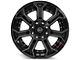 4Play 4P70 Gloss Black with Brushed Face 8-Lug Wheel; 22x12; -44mm Offset (94-02 RAM 3500 SRW)