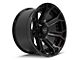 4Play 4P70 Gloss Black with Brushed Face 8-Lug Wheel; 22x12; -44mm Offset (94-02 RAM 3500 SRW)