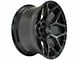 4Play 4P06 Gloss Black with Brushed Face 6-Lug Wheel; 24x12; -44mm Offset (99-06 Sierra 1500)