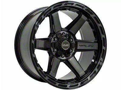 4Play 4P63 Gloss Black with Brushed Face 6-Lug Wheel; 22x12; -44mm Offset (99-06 Sierra 1500)