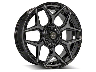 4Play 4P83 Brushed Black 6-Lug Wheel; 22x9; 12mm Offset (99-06 Sierra 1500)