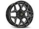 4Play 4P83 Brushed Black 6-Lug Wheel; 22x9; 12mm Offset (99-06 Sierra 1500)