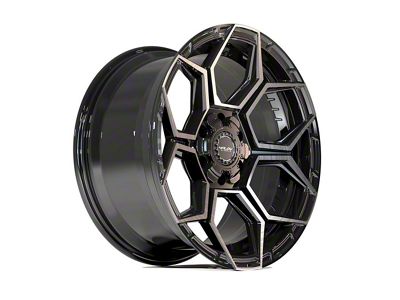 4Play Sport2.0 4PS26 Brushed Black with Tinted Clear Coat 6-Lug Wheel; 22x10; 24mm Offset (99-06 Sierra 1500)