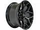 4Play 4P06 Gloss Black with Brushed Face 6-Lug Wheel; 24x12; -44mm Offset (99-06 Silverado 1500)