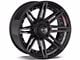 4Play 4P08 Gloss Black with Brushed Face 6-Lug Wheel; 22x12; -44mm Offset (99-06 Silverado 1500)