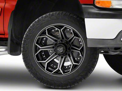 4Play 4P80R Brushed Black 6-Lug Wheel; 20x9; 0mm Offset (99-06 Silverado 1500)