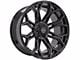 4Play 4P83 Gloss Black with Brushed Face 6-Lug Wheel; 22x12; -44mm Offset (99-06 Silverado 1500)