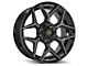 4Play 4P06 Brushed Black 6-Lug Wheel; 22x9; 12mm Offset (23-24 Canyon)