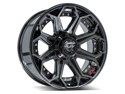 4Play 4P80R Brushed Black 6-Lug Wheel; 20x9; 0mm Offset (23-24 Canyon)