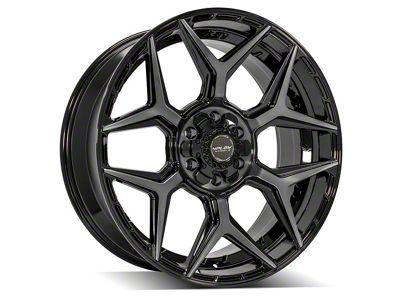 4Play 4P83 Brushed Black 6-Lug Wheel; 22x9; 12mm Offset (23-24 Canyon)