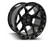 4Play 4P55 Gloss Black with Brushed Face 5-Lug Wheel; 22x12; -44mm Offset (05-11 Dakota)